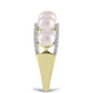 Inel din Argint 925 Placat cu Aur ( 3.61 grame ) cu Perlă de Apă Dulce Albă și Topaz Alb 6.36 Carate