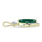 Pandantiv din Argint 925 Placat cu Aur ( 0.83 grame ) cu Agat Verde și Topaz Alb 1.57 Carate