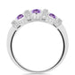 Inel din Argint 925 ( 2.93 grame ) cu Ametist Rose de France și Topaz Alb 1.74 Carate