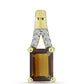 Pandantiv din Argint 925 Placat cu Aur ( 0.64 grame ) cu Cuarț Coniac și Topaz Alb 0.96 Carate