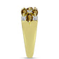 Inel din Argint 925 Placat cu Aur ( 3.44 grame ) cu Cuarț Coniac și Topaz Alb 1.31 Carate