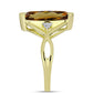Inel din Argint 925 Placat cu Aur ( 3.06 grame ) cu Cuarț Coniac și Topaz Alb 2.37 Carate