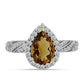 Inel din Argint 925 Placat cu Aur ( 2.72 grame ) cu Cuarț Coniac și Topaz Alb 2.3 Carate