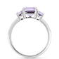 Inel din Argint 925 ( 2.32 grame ) cu Ametist Rose de France și Topaz Alb 2.02 Carate