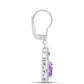 Cercei din Argint 925 ( 3.9 grame ) cu Ametist Rose de France și Topaz Alb 2.55 Carate
