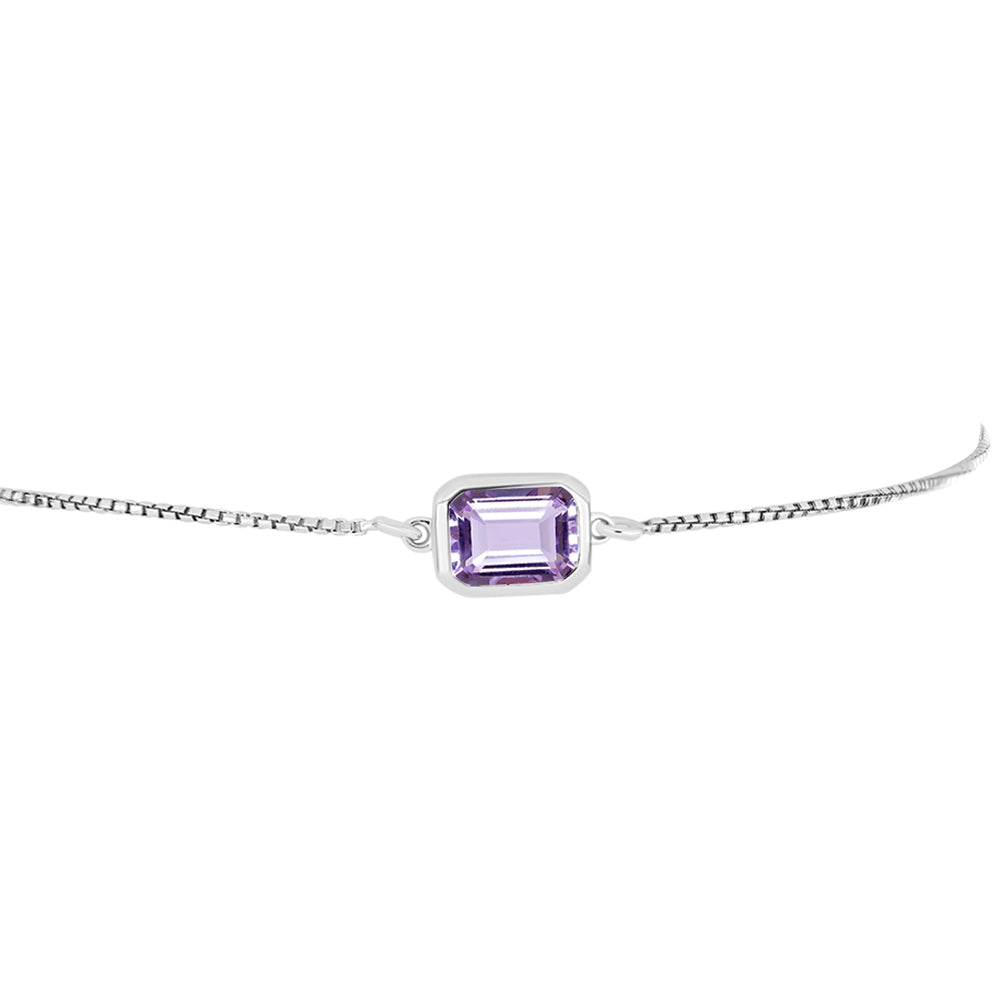 Brățară din Argint 925 ( 3.03 grame ) cu Ametist Rose de France 1.35 Carate 2 