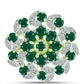 Inel din Argint 925 Placat cu Aur ( 5.47 grame ) cu Agat Verde și Topaz Alb 2.93 Carate