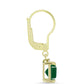 Cercei din Argint 925 Placat cu Aur ( 1.67 grame ) cu Agat Verde și Topaz Alb 2.09 Carate