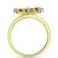 Inel din Argint 925 Placat cu Aur ( 2.82 grame ) cu Cuarț Coniac și Topaz Alb 1.38 Carate