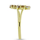 Inel din Argint 925 Placat cu Aur ( 2.82 grame ) cu Cuarț Coniac și Topaz Alb 1.38 Carate