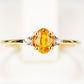Inel din Argint 925 Placat cu Aur ( 1.35 grame ) cu Safir Rosebery Galben și Topaz Alb 0.68 Carate