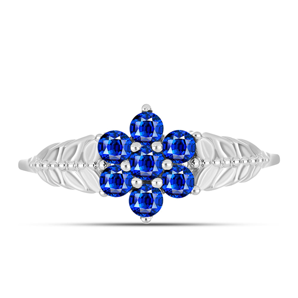 Inel din Argint 925 ( 2.37 grame ) cu Safir Albastru Australian 0.68 Carate 1 