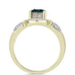 Inel din Argint 925 Placat cu Aur ( 3.56 grame ) cu Drusy Verde și Topaz Alb 1.6 Carate