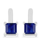 Cercei din Argint 925 ( 2.52 grame ) cu Safir Albastru Australian 1.73 Carate