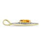 Pandantiv din Argint 925 Placat cu Aur ( 2.23 grame ) cu Citrin Rio Golden și Topaz Alb 1.99 Carate