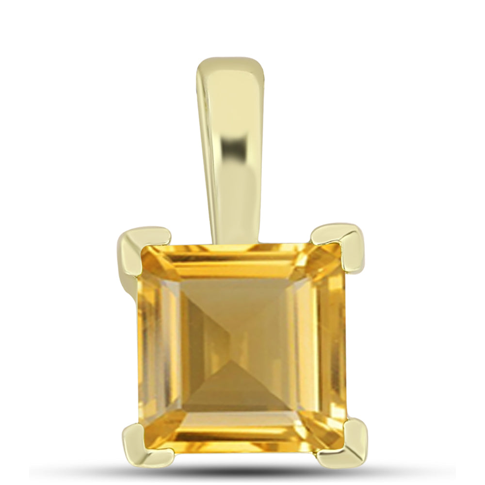 Pandantiv din Argint 925 Placat cu Aur ( 0.94 grame ) cu Citrin Rio Golden 1.65 Carate 1 