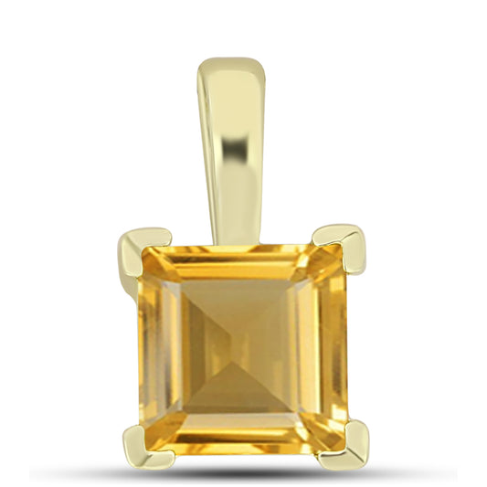 Pandantiv din Argint 925 Placat cu Aur ( 0.94 grame ) cu Citrin Rio Golden 1.65 Carate