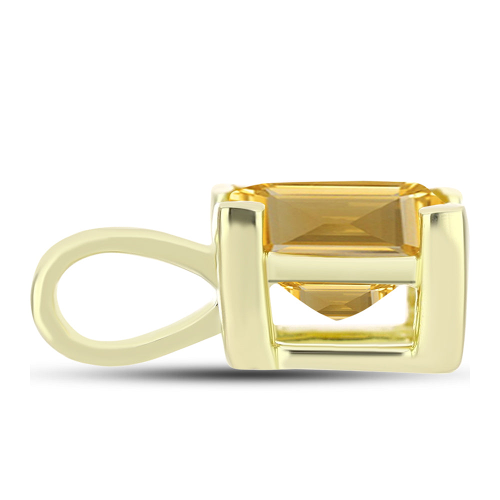 Pandantiv din Argint 925 Placat cu Aur ( 0.94 grame ) cu Citrin Rio Golden 1.65 Carate