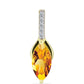 Pandantiv din Argint 925 Placat cu Aur ( 1.15 grame ) cu Citrin Rio Golden și Topaz Alb 1.62 Carate