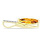 Pandantiv din Argint 925 Placat cu Aur ( 1.15 grame ) cu Citrin Rio Golden și Topaz Alb 1.62 Carate