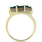 Inel din Argint 925 Placat cu Aur ( 3.04 grame ) cu Drusy Verde și Topaz Alb 3.85 Carate