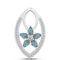 Pandantiv din Argint 925 ( 2.69 grame ) cu Labradorit și Topaz Alb 1.39 Carate