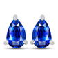 Cercei din Argint 925 ( 1.11 grame ) cu Safir Albastru Australian 1.16 Carate
