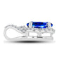 Pandantiv din Argint 925 ( 1.09 grame ) cu Safir Albastru Australian și Topaz Alb 1.89 Carate
