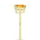 Inel din Argint 925 Placat cu Aur ( 1.72 grame ) cu Citrin Rio Golden 1.07 Carate
