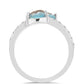 Inel din Argint 925 ( 3.39 grame ) cu Labradorit și Topaz Alb 1.57 Carate
