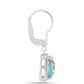 Cercei din Argint 925 ( 2.76 grame ) cu Labradorit și Topaz Alb 4.41 Carate