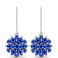 Cercei din Argint 925 ( 3.57 grame ) cu Safir Albastru Australian și Topaz Alb 4.5 Carate