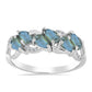 Inel din Argint 925 ( 2.48 grame ) cu Labradorit și Topaz Alb 1.3 Carate