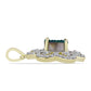 Pandantiv din Argint 925 Placat cu Aur ( 2.75 grame ) cu Drusy Verde și Topaz Alb 3.12 Carate
