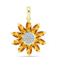 Pandantiv din Argint 925 Placat cu Aur ( 2.5 grame ) cu Citrin Rio Golden și Topaz Alb 2.32 Carate