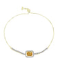 Brățară din Argint 925 Placat cu Aur ( 6.03 grame ) cu Citrin Rio Golden și Topaz Alb 3.16 Carate