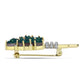 Broşă din Argint 925 Placat cu Aur ( 4.28 grame ) cu Drusy Verde și Topaz Alb 6.76 Carate