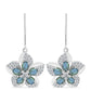 Cercei din Argint 925 ( 6.22 grame ) cu Labradorit și Topaz Alb 2.73 Carate