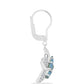 Cercei din Argint 925 ( 6.22 grame ) cu Labradorit și Topaz Alb 2.73 Carate