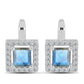 Cercei din Argint 925 ( 3.62 grame ) cu Labradorit și Topaz Alb 1.74 Carate