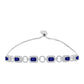 Brățară din Argint 925 ( 7.91 grame ) cu Safir Albastru Australian și Topaz Alb 6.21 Carate