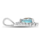 Pandantiv din Argint 925 ( 1.29 grame ) cu Labradorit și Topaz Alb 0.9 Carate