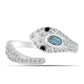Inel din Argint 925 ( 2.76 grame ) cu Labradorit și Spinel Negru 0.75 Carate