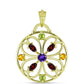 Pandantiv din Argint 925 Placat cu Aur ( 2.76 grame ) cu Ametist Marocan și Citrin Ural 1.46 Carate
