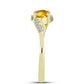 Inel din Argint 925 Placat cu Aur ( 2.27 grame ) cu Citrin Rio Golden și Topaz Alb 1.03 Carate