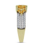 Inel din Argint 925 Placat cu Aur ( 5.76 grame ) cu Citrin Rio Golden și Topaz Alb 2.96 Carate