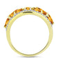 Inel din Argint 925 Placat cu Aur ( 3.63 grame ) cu Citrin Rio Golden și Topaz Alb 2.54 Carate
