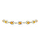 Brățară din Argint 925 Placat cu Aur ( 6.6 grame ) cu Citrin Rio Golden și Topaz Alb 5.2 Carate