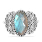 Inel din Argint 925 ( 5.86 grame ) cu Labradorit 3.36 Carate