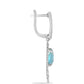 Cercei din Argint 925 ( 7.12 grame ) cu Labradorit și Topaz Alb 5.04 Carate